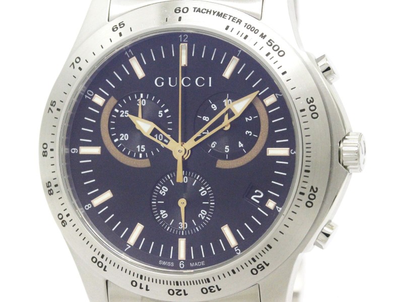 Gucci G Timeless 126.2 YA126257 Stainless Steel Chronograph Quartz 44mm Watch Gucci Buy at TrueFacet