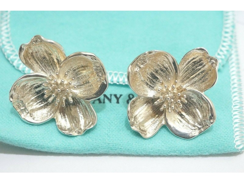 Tiffany dogwood earrings discount