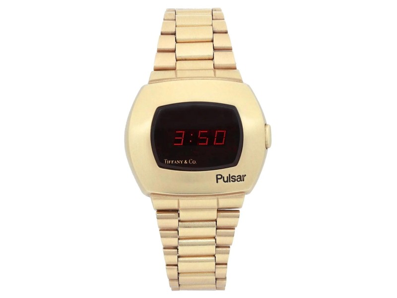 Vintage Tiffany And Co Pulsar P2 14K Yellow Gold Quartz Led Digital Mens Watch Tiffany Co. Buy at TrueFacet