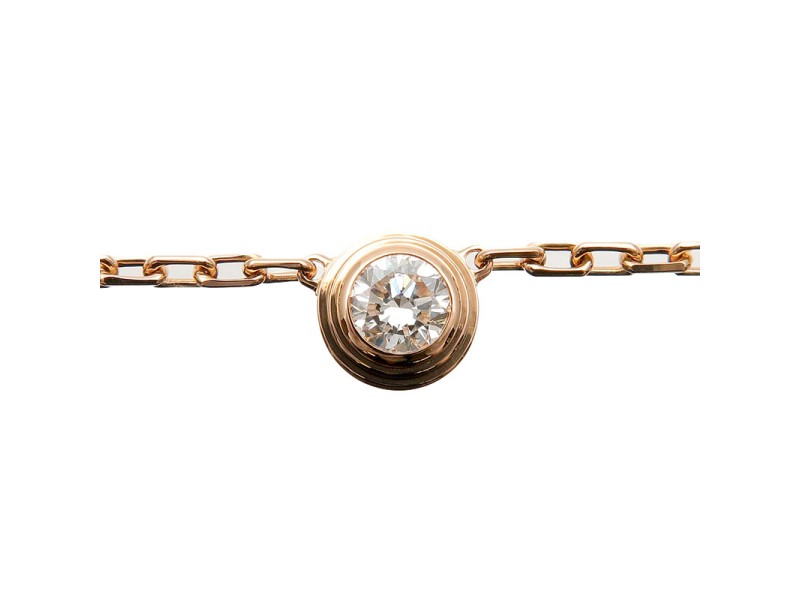 Cartier Diamants Legers Necklace SM 1P Diamond 0.09ct Rose Gold Cartier Buy at TrueFacet