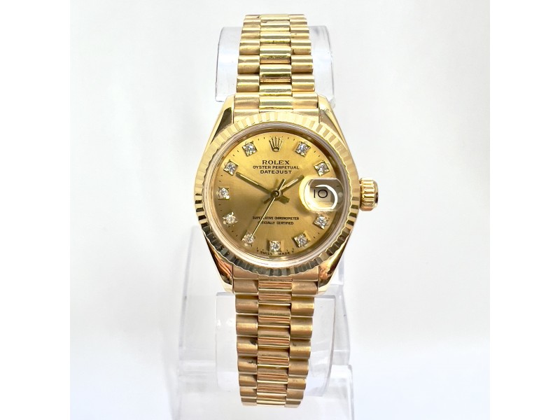ROLEX OYSTER PERPETUAL DATEJUST 18K Yellow Gold Watch Rolex Buy at TrueFacet