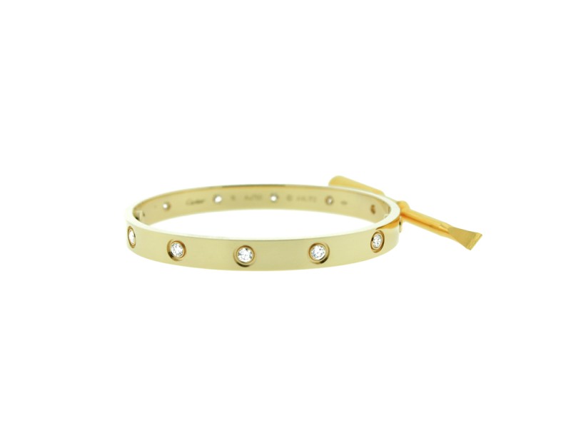 Cartier love bangle yellow gold clearance