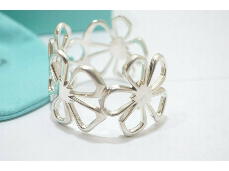 Tiffany Co 925 Silver Flower Cuff Bracelet Tiffany Co. Buy at TrueFacet