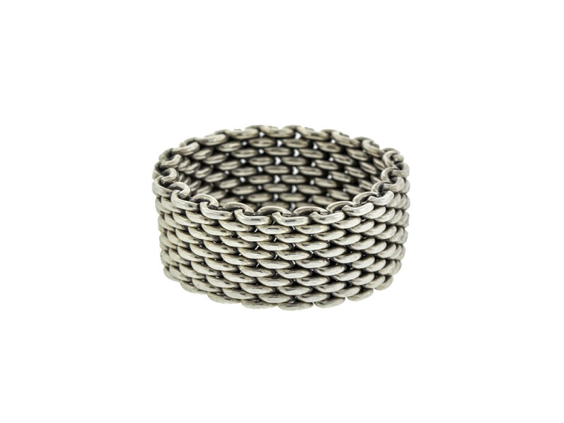 Tiffany Co. Sterling Silver Somerset Mesh Ring Tiffany Co. Buy at TrueFacet