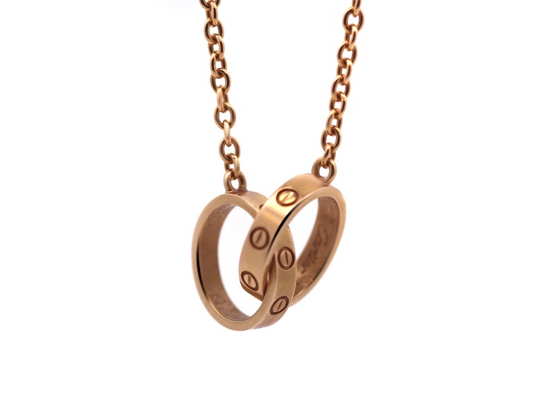 Cartier Yellow Gold Interlocking Love Necklace Cartier Buy at TrueFacet