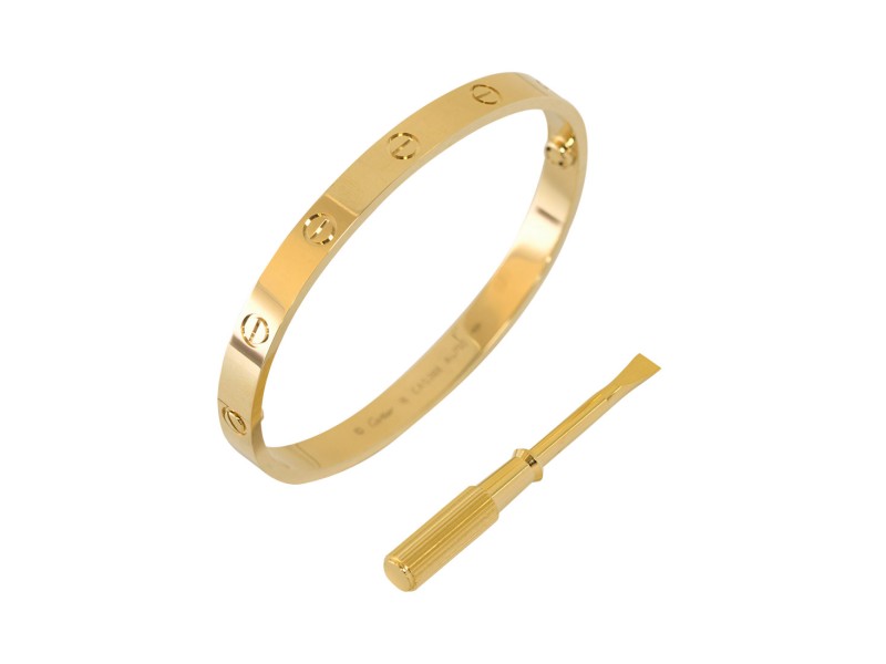Cartier love bracelet yellow gold size 18 hotsell