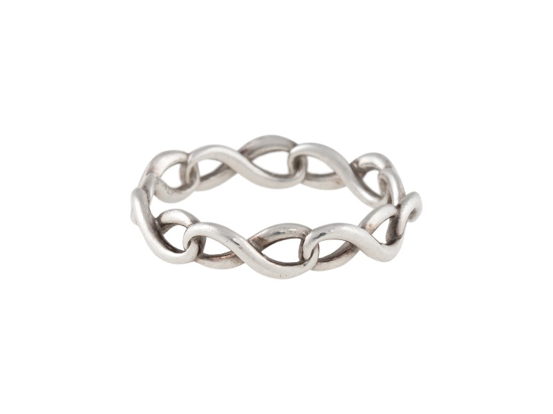Tiffany Co. Sterling Silver Twisted Infinity Band Ring Size 6.75 Tiffany Co. Buy at TrueFacet