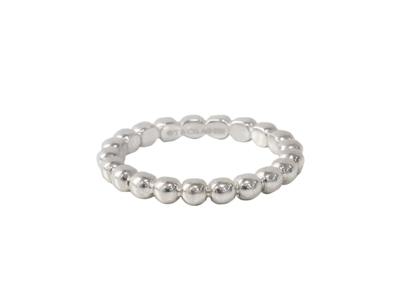 Silver bead ring shop