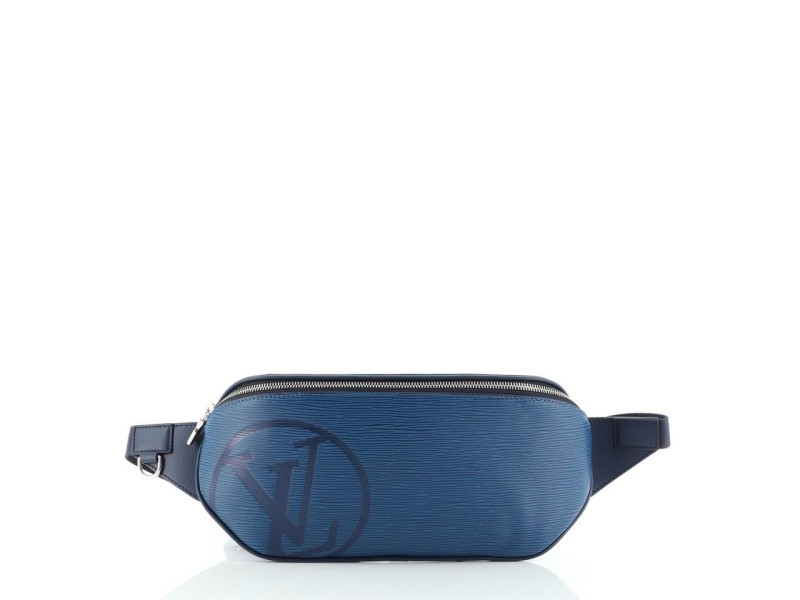 Louis Vuitton Circle Logo Bum Bag Initials Blue Epi Leather 860765