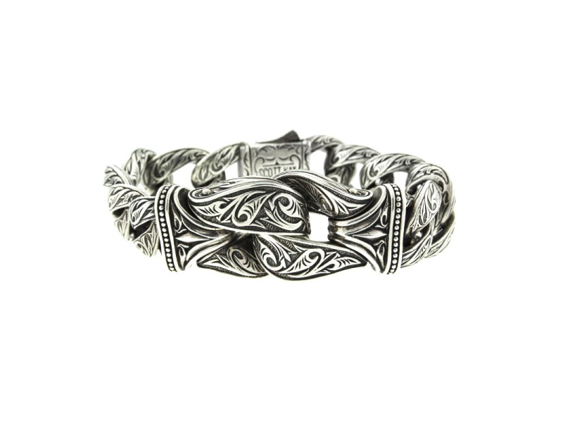 Scott Kay Sterling Silver and 18k Yellow Gold Link Bracelet Scott Kay Buy at TrueFacet