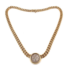 Bulgari 18K Yellow Gold Ancient Coin Link Necklace
