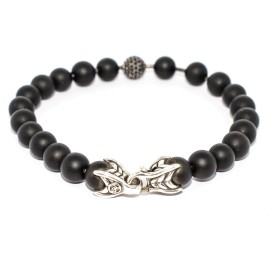 David Yurman Black Onyx & Diamond Spiritual Beads Bracelet 