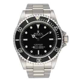 Rolex Submariner  No Date Engraved Rehaut Mens Watch
