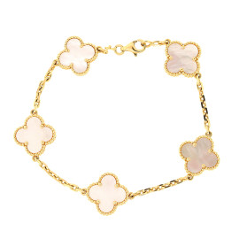 Van Cleef and Arpels 5 Motifs Vintage Alhambra Bracelet