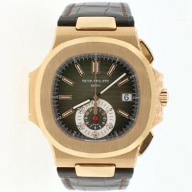 Patek Philippe Nautilus Chronograph Rose Gold Watch 5980R Box Papers