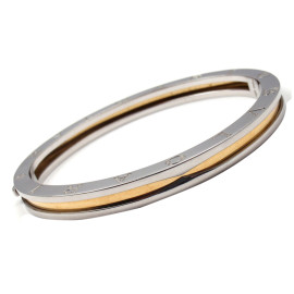 Bulgari 18K Yellow Gold & Stainless Steel B-Zero Bangle Bracelet