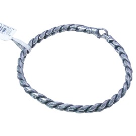 David Yurman Sterling Silver 4mm Stippled Cobra Chain Bracelet