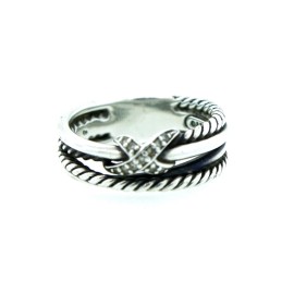 David Yurman X Crossover Ring With Diamond