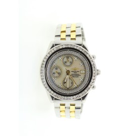 Breitling Chronograph Yellow Gold and Stainless Steel Diamond 45mm Watch
