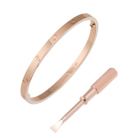 Cartier Mini Love 18K Rose Gold Bracelet Size 18