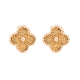 Van Cleef & Arpels 18K Yellow Gold Alhambra Earrings