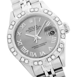 Rolex Datejust 6917 Stainless Steel Diamond and Sapphire 26mm Womens Watch
