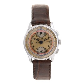 Vintage Breitling Chronograph Three Color Dial Steel