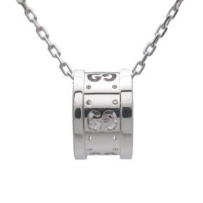 GUCCI Icon Twirl Necklace K18WG 750WG White Gold Used F/S