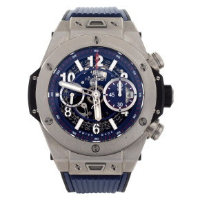 Hublot Big Bang Unico Flyback Titanium Blue Dial