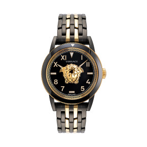 V-Palazzo 43MM Black Matte Dial Two Tone Bracelet Mens Watch
