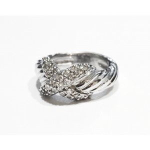 David yurman x ring with diamonds hotsell