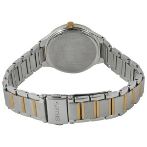 Seiko Solar Diamond Accent Two Tone Mother Of Pearl Dial Ladies Watch SUT318 Seiko Buy at TrueFacet