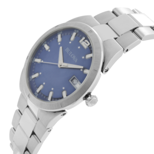 Bulova Classic 43mm Stainless Steel Blue Dial Quartz Mens Watch Bulova Buy at TrueFacet