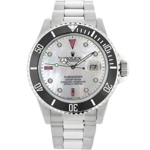 Rolex Submariner 16610 Stainless Steel Mother Of Pearl Dial 40mm Mens Watch Rolex Buy at TrueFacet