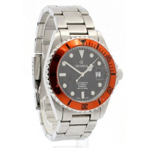 GROVANA Diver Automatic Black Dial Stainless Steel Men s Watch 1571.2 Grovana Buy at TrueFacet