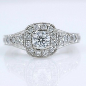 VERA WANG Diamond Engagement Ring Love Collection Round 1.25 Tcw 14k White Gold Vera Wang Buy at TrueFacet