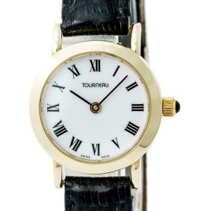 Tourneau women's watch black leather strap on sale