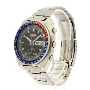 Vintage Seiko Pepsi Bezel Automatic Chronograph Blue Dial Men s Watch Seiko Buy at TrueFacet