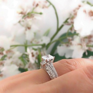Tacori Crescent Diamond Engagement Ring Wedding Band Set Platinum Tacori Buy at TrueFacet