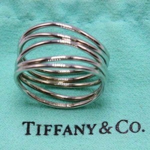 Tiffany Co Elsa Peretti 5 Row Wave Ring In 18k White Gold Tiffany Co. Buy at TrueFacet