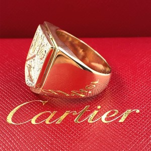 Cartier Vintage1985 Lincoln Mercury Merkur Diamond And 18kt YG Signet Ring Cartier Buy at TrueFacet