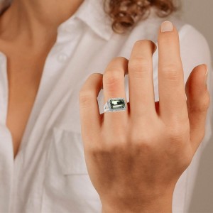 David Yurman Novella Prasiolite Diamond Ring In Sterling Silver David Yurman Buy at TrueFacet