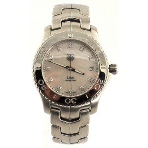 TAG HEUER MENS LINK WJ1114.BA0570 MOTHER OF PEARL DIAMOND STEEL LUXURY WATCH TAG Heuer Buy at TrueFacet