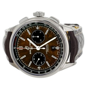 Breitling Premier Bentley Centenary Brown Wood Dial 42mm AB01181A1Q1X1 Full Set Breitling Buy at TrueFacet