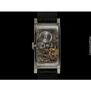 1946 LONGINES Vintage Mens Large Art Deco Platinum Diamond Watch Longines Buy at TrueFacet