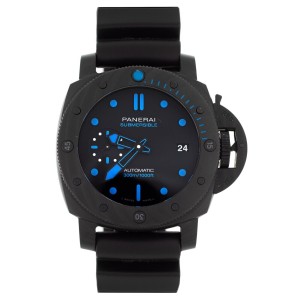 Panerai Submersible 42mm Carbotech Black Dial Rubber Strap Men s Watch PAM00960