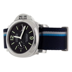 Panerai Luminor Marina Marine Black Dial Stainless Steel Nato Panerai Buy at TrueFacet
