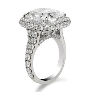 14 CARAT CUSHION CUT E COLOR VVS2 CLARITY DIAMOND ENGAGEMENT RING PLATINUM GIA CERTIFIED 11 CT E VVS2 BY MIKE NEKTA Other Buy at TrueFacet
