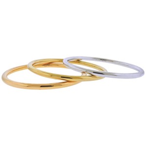 Tiffany Co. Tri Color Gold Bangle Bracelet Set Of 3 Other Buy at TrueFacet