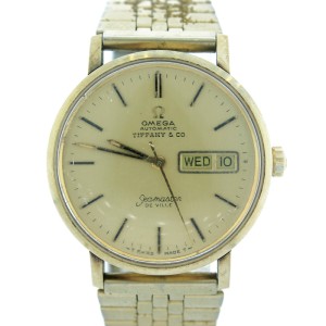 Vintage Omega Tiffany Co. 35mm Gold Tone Watch Buy at TrueFacet